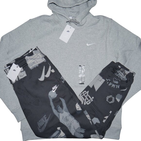 Nike 2 PC Sweatsuit Men's Size XL Fleece Hoodie Sweatpants Tracksuit Outfit NWT - Picture 11 of 11